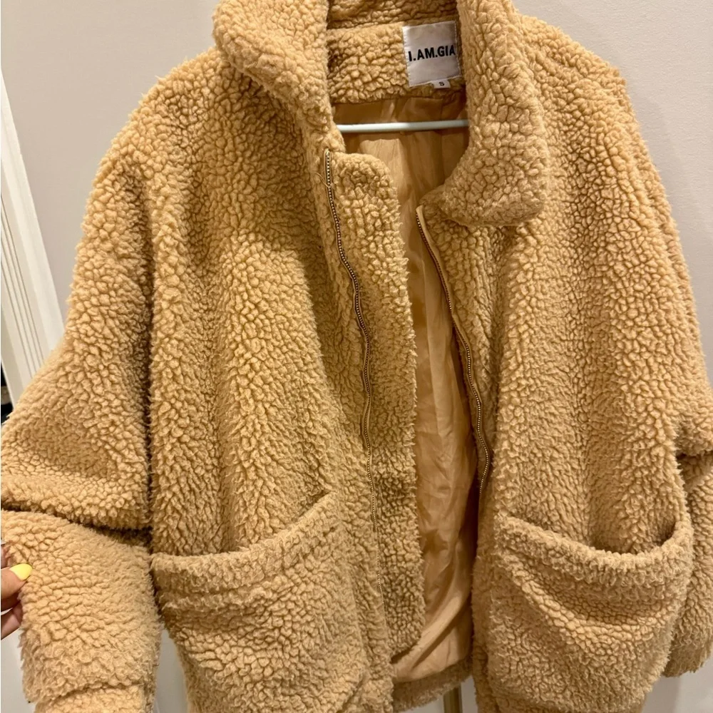 I.AM.GIA Teddy Jacket in Brown, Size Small